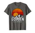 Golden Mountain Sunset T-Shirt - Minimalist Print Men Women - T-Shirt, Sweatshirt, Hoodie