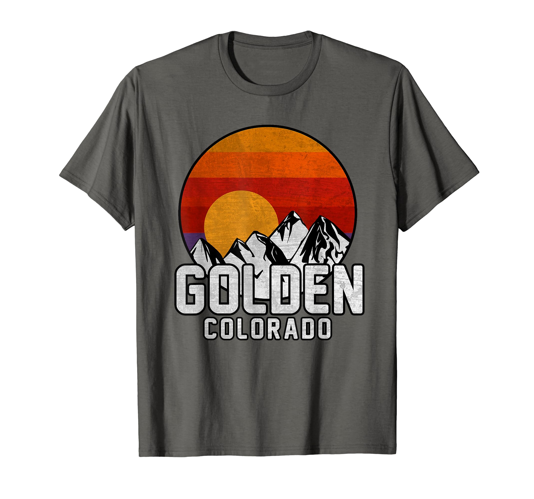 Golden Mountain Sunset T-Shirt - Minimalist Print Men Women - T-Shirt, Sweatshirt, Hoodie