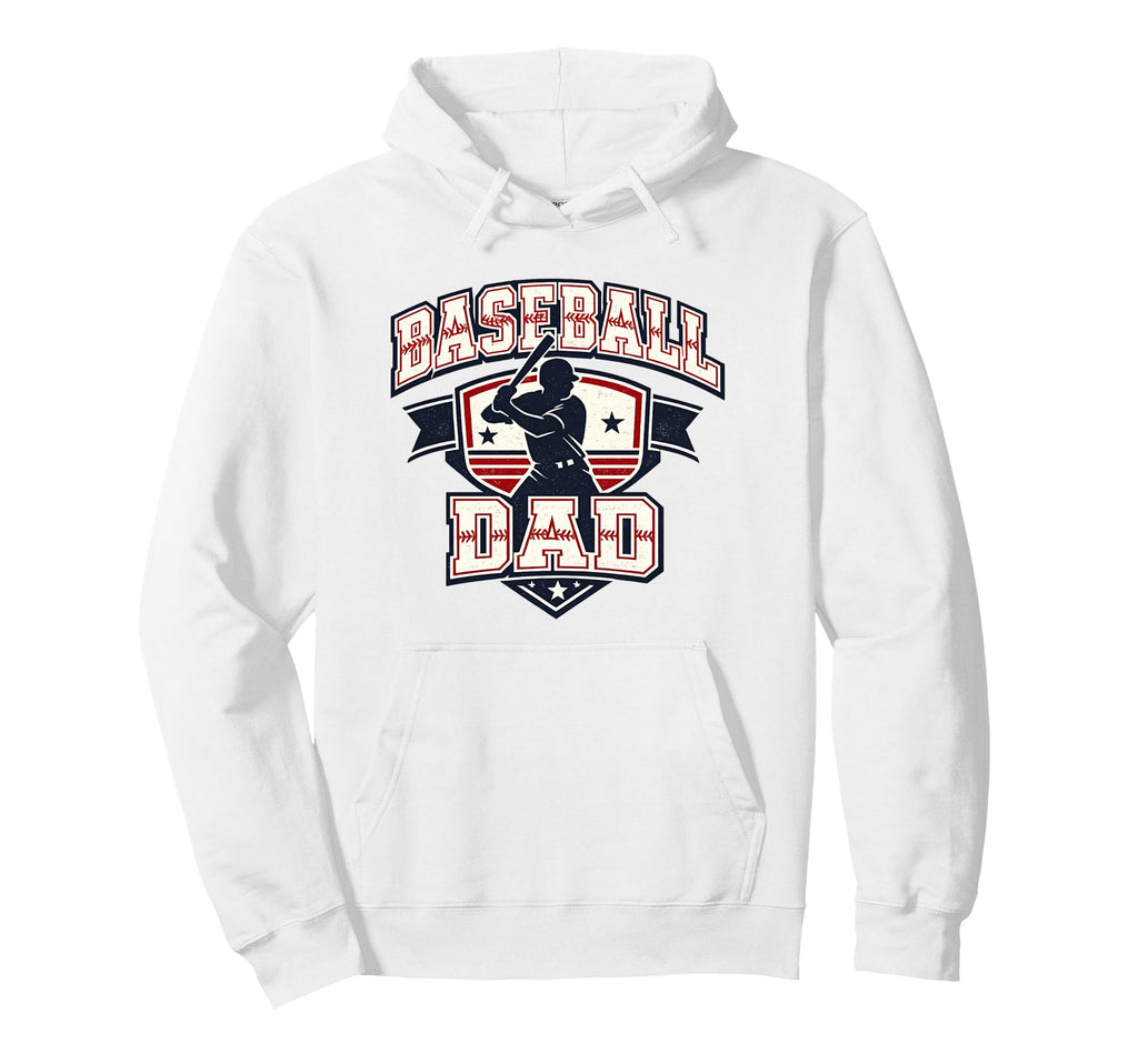 Baseball Dad Lettering Sports Baseball Hoodie - Graphic Print Unisex - T-Shirt, Sweatshirt, Hoodie