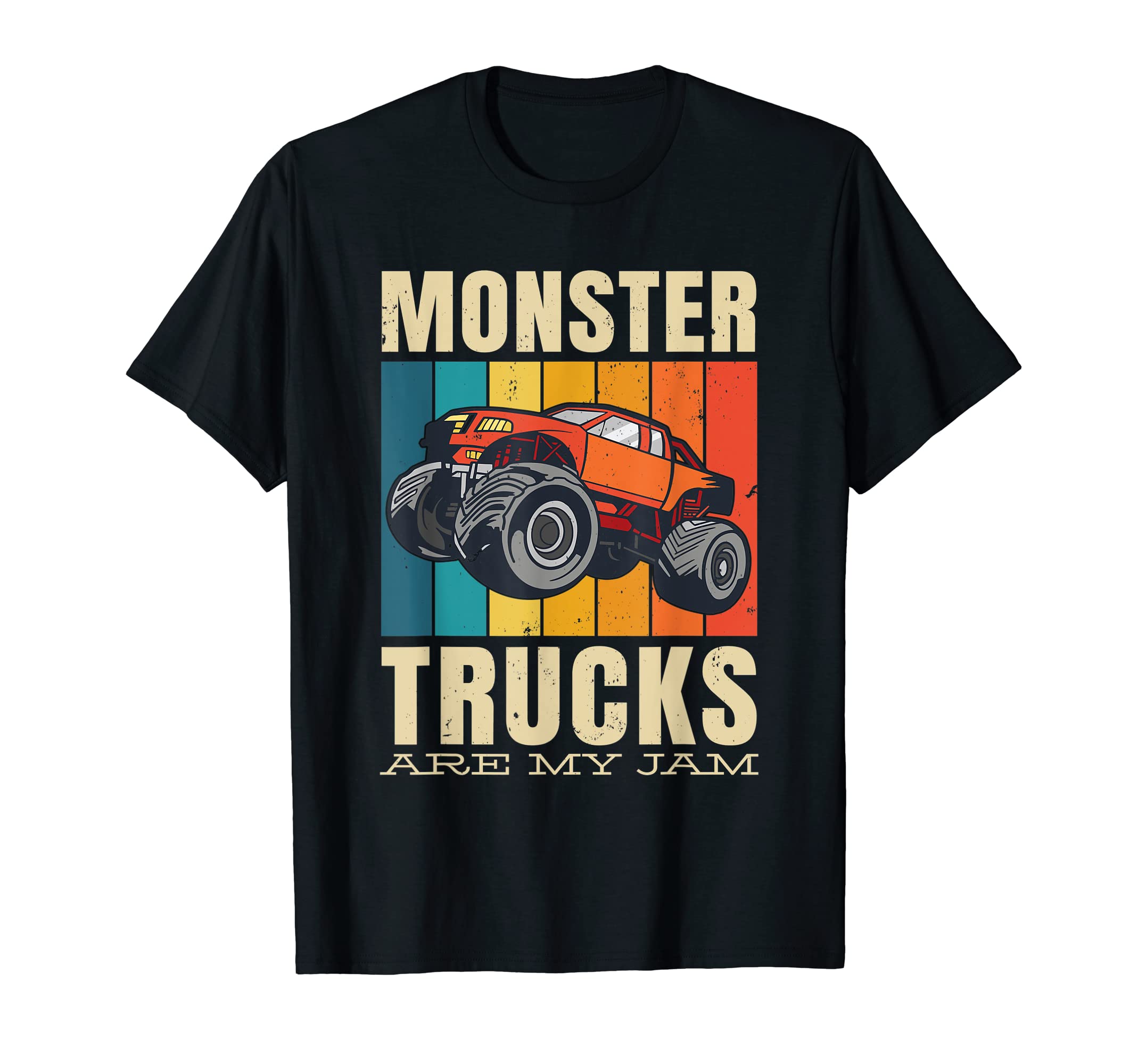Monster Trucks Are My Jam Sunset T-Shirt - Aesthetic Graphic for Adults - T-Shirt, Sweatshirt, Hoodie