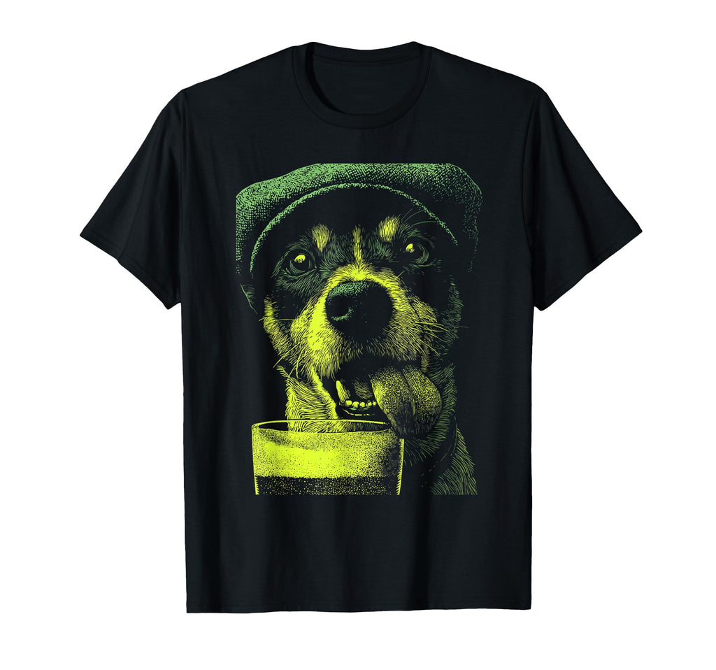 Irish Jack Russell Beer Drinking T-Shirt - Casual Everyday Wear Men Women - T-Shirt, Sweatshirt, Hoodie