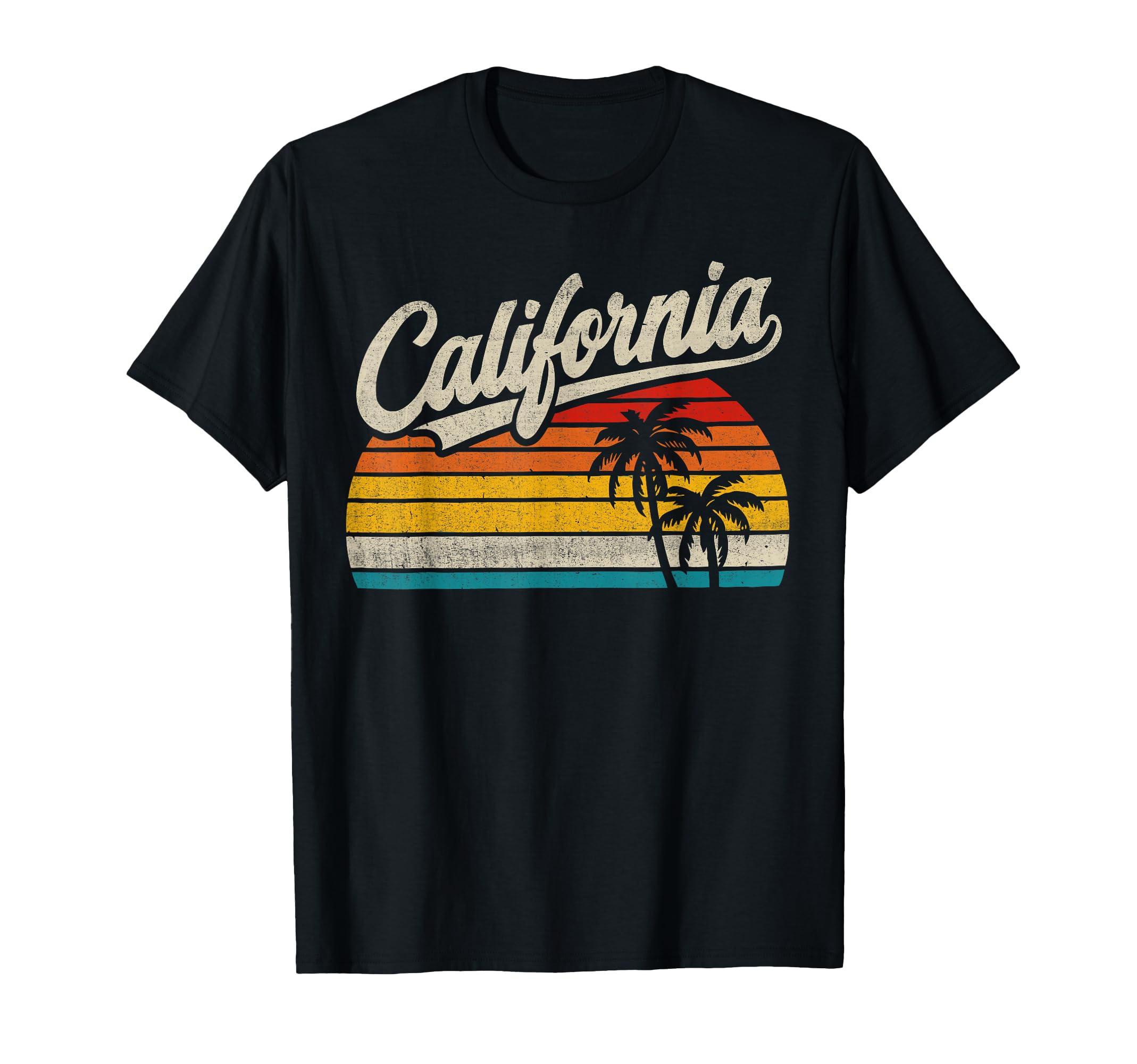 California Sunset Palm Trees Summer T-Shirt - Aesthetic Graphic Men Women - T-Shirt, Sweatshirt, Hoodie