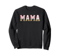 Mama Baseball Leopard Heart Love Sweatshirt - Unique Graphic Men Women - T-Shirt, Sweatshirt, Hoodie