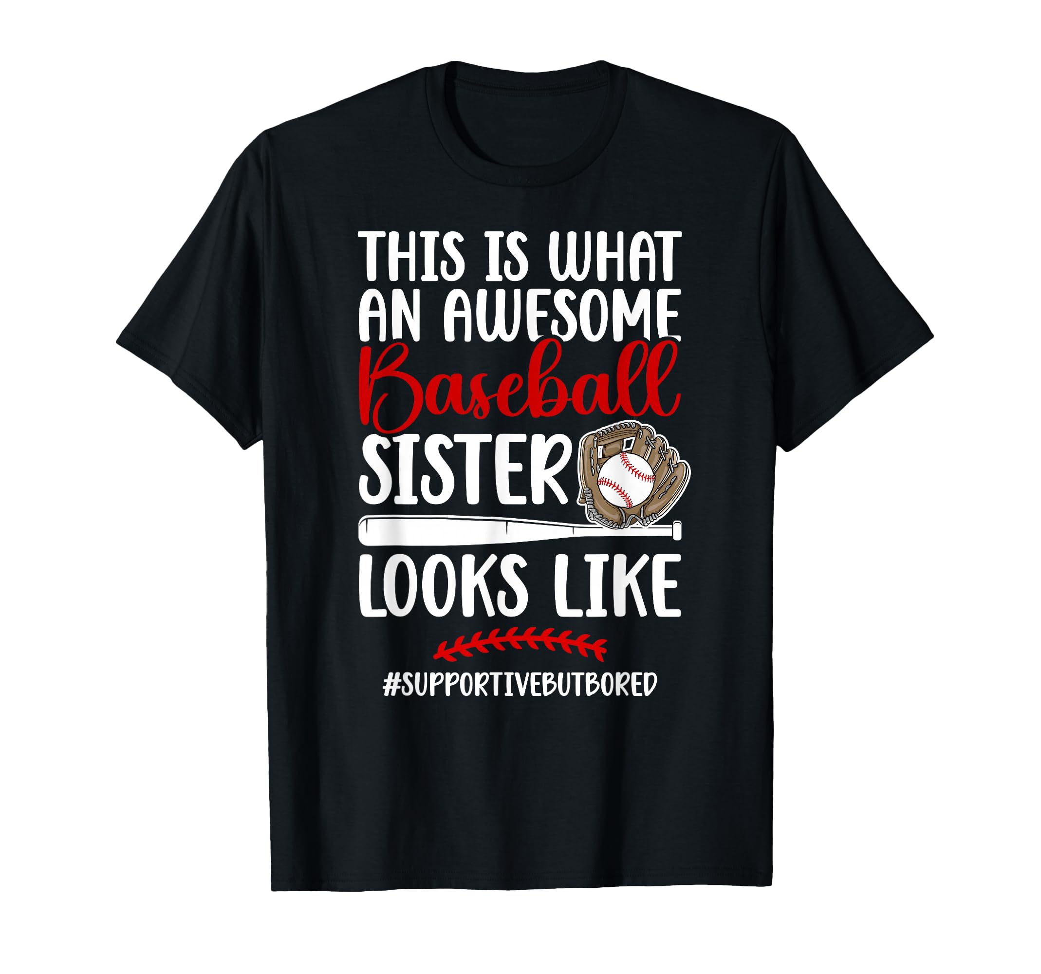 Awesome Baseball Sister Baseball Player T-Shirt - Trendy Graphic Men Women - T-Shirt, Sweatshirt, Hoodie
