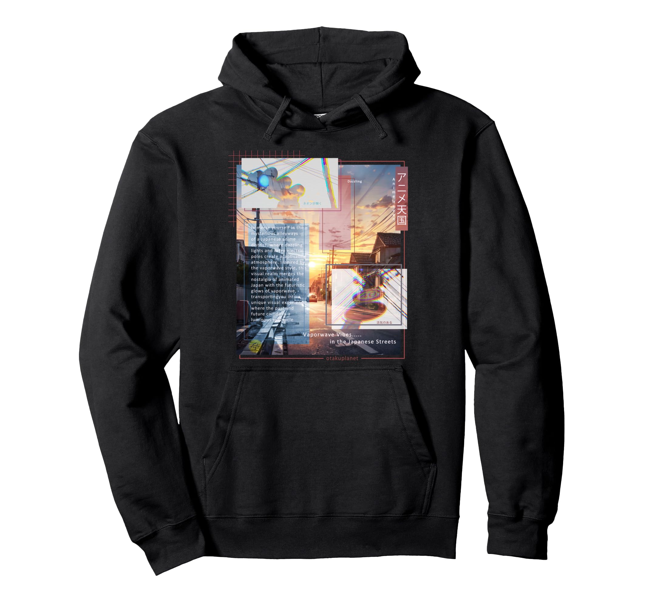 Japanese Anime Street Vaporwave 90S Hoodie - Unique Graphic for Adults - T-Shirt, Sweatshirt, Hoodie