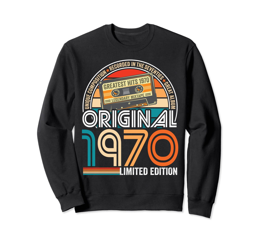 Best 1970 Birthday Gifts Cassette Sweatshirt - Casual Everyday Wear Unisex - T-Shirt, Sweatshirt, Hoodie