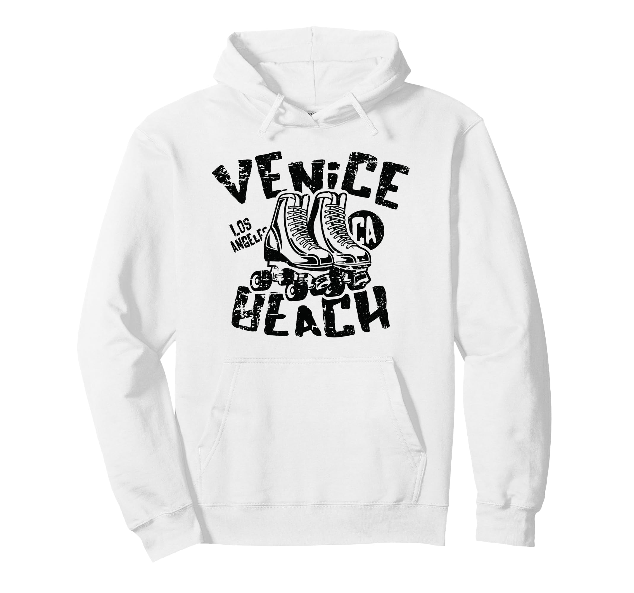 Venice Beach California Distressed Hoodie - Minimalist Print Unisex - T-Shirt, Sweatshirt, Hoodie