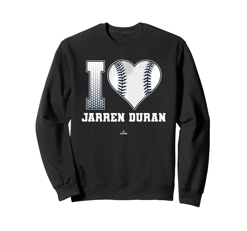 I Heart Baseball Stitch Jarren Sweatshirt - Casual Everyday Wear Unisex - T-Shirt, Sweatshirt, Hoodie