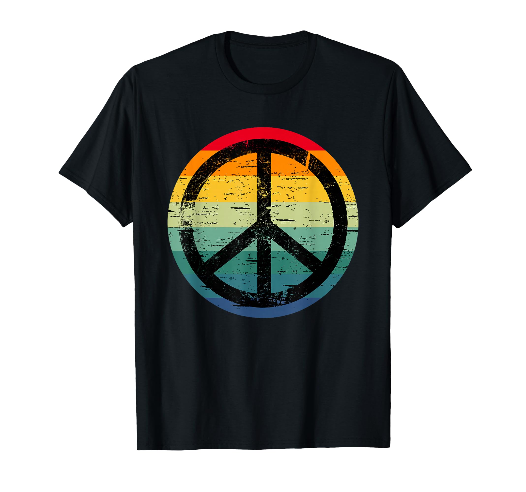 Distressed Peace Sign T-Shirt - Graphic Print Unisex - T-Shirt, Sweatshirt, Hoodie