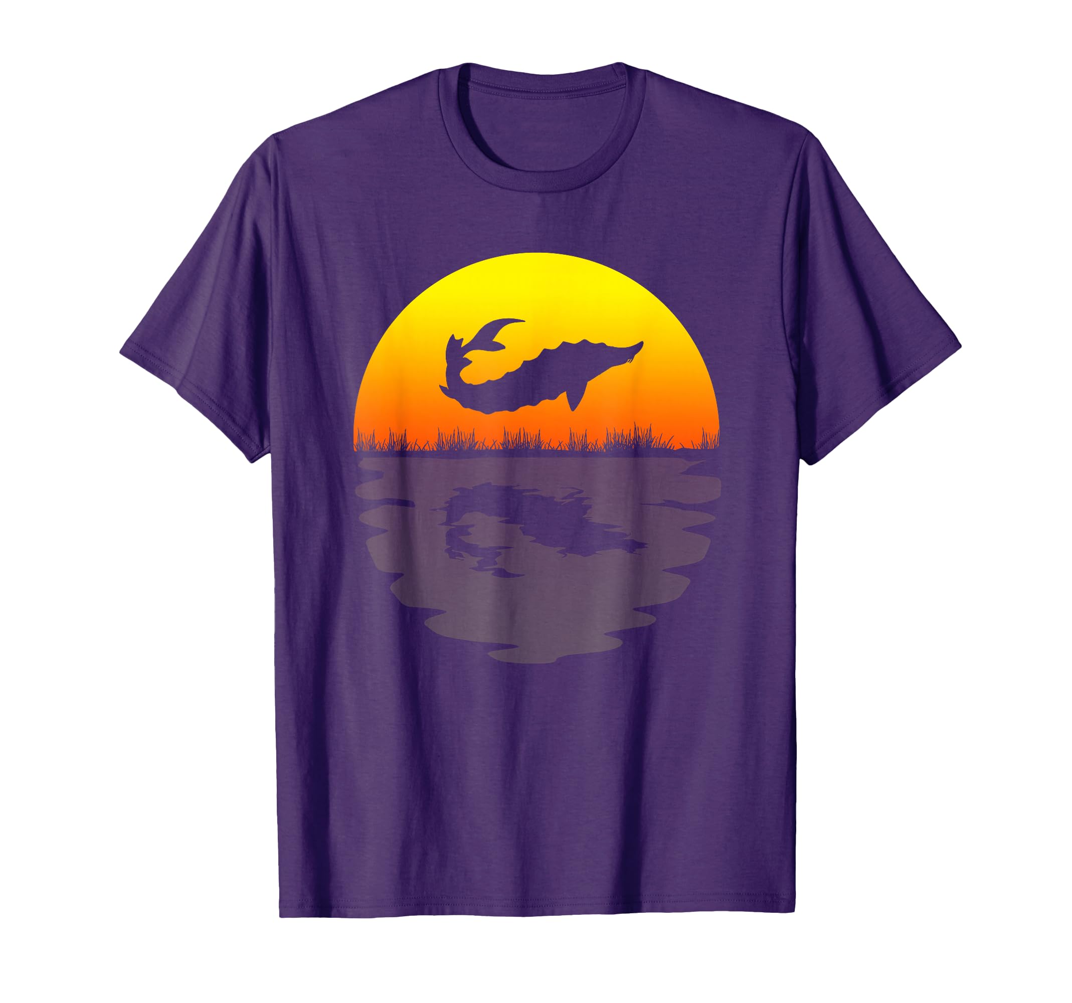 Sturgeon Sunset 70S Sturgeon T-Shirt - Custom Art Print Unisex - T-Shirt, Sweatshirt, Hoodie