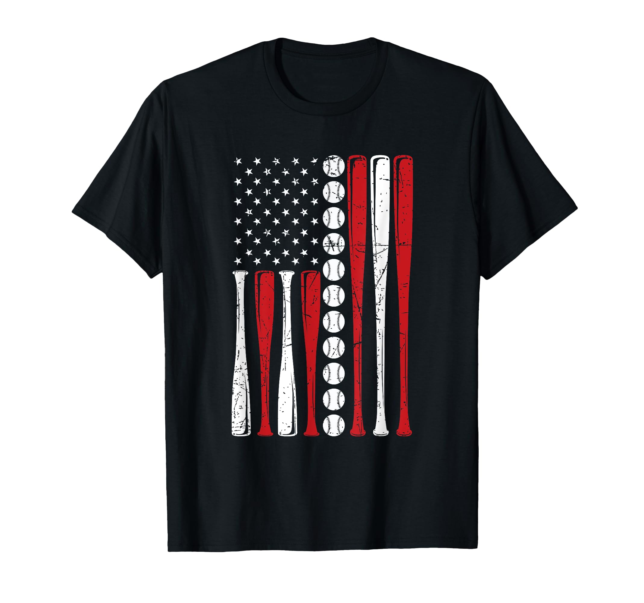 Us American Flag Baseball Flag 4Th July T-Shirt - Graphic Print Men Women - T-Shirt, Sweatshirt, Hoodie