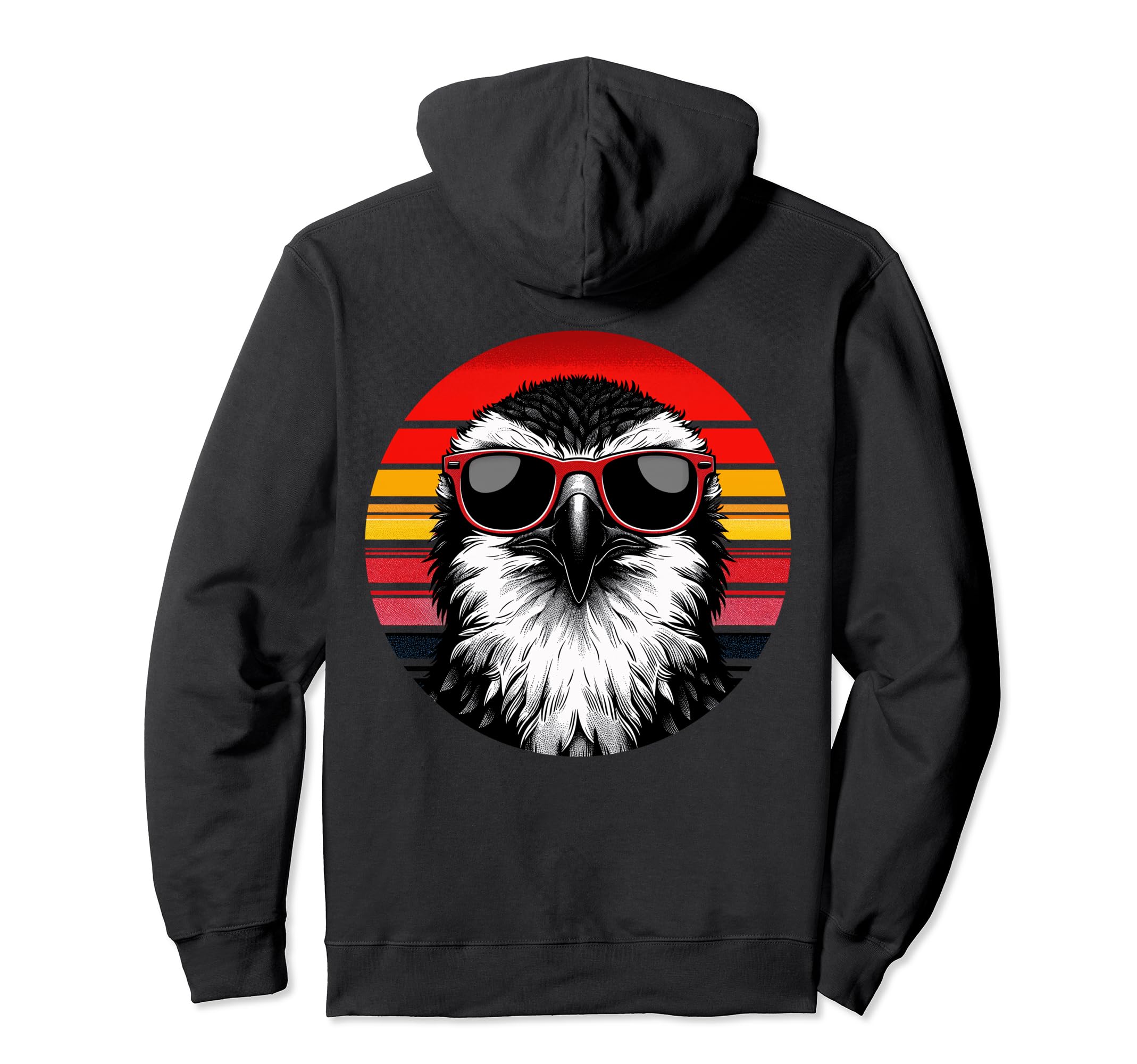 Osprey Bird Sunglasses Sunset 70S Hoodie - Custom Art Print Men Women - T-Shirt, Sweatshirt, Hoodie