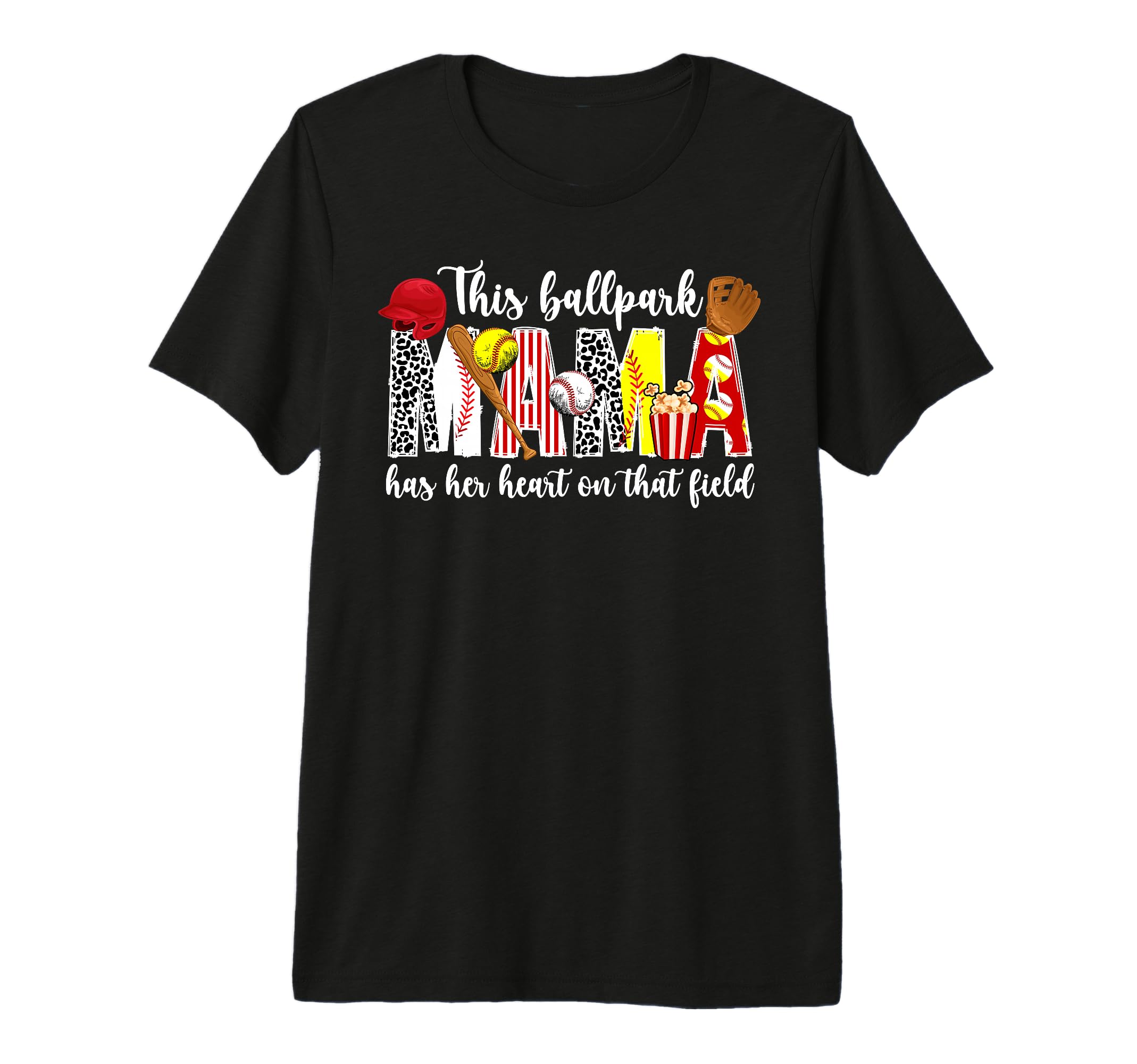 Ballpark Mama Proud Baseball Softball T-Shirt - Novelty Apparel for Adults - T-Shirt, Sweatshirt, Hoodie