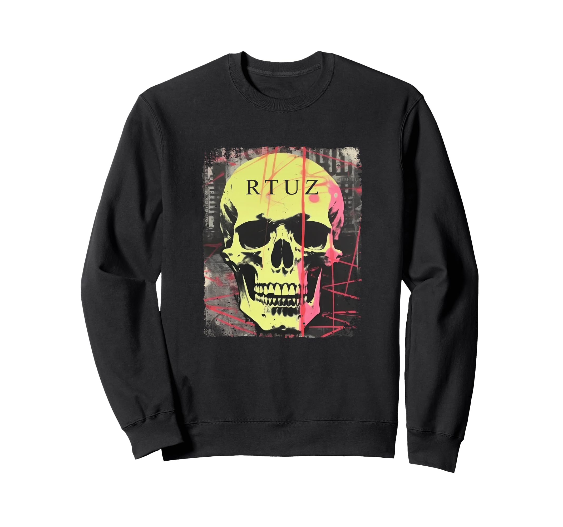 Aesthetic Streetwear Skull Sweatshirt - Fun Novelty Design Men Women - T-Shirt, Sweatshirt, Hoodie