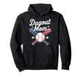 Dugout Mom Baseball Hoodie - Unique Graphic Men Women - T-Shirt, Sweatshirt, Hoodie