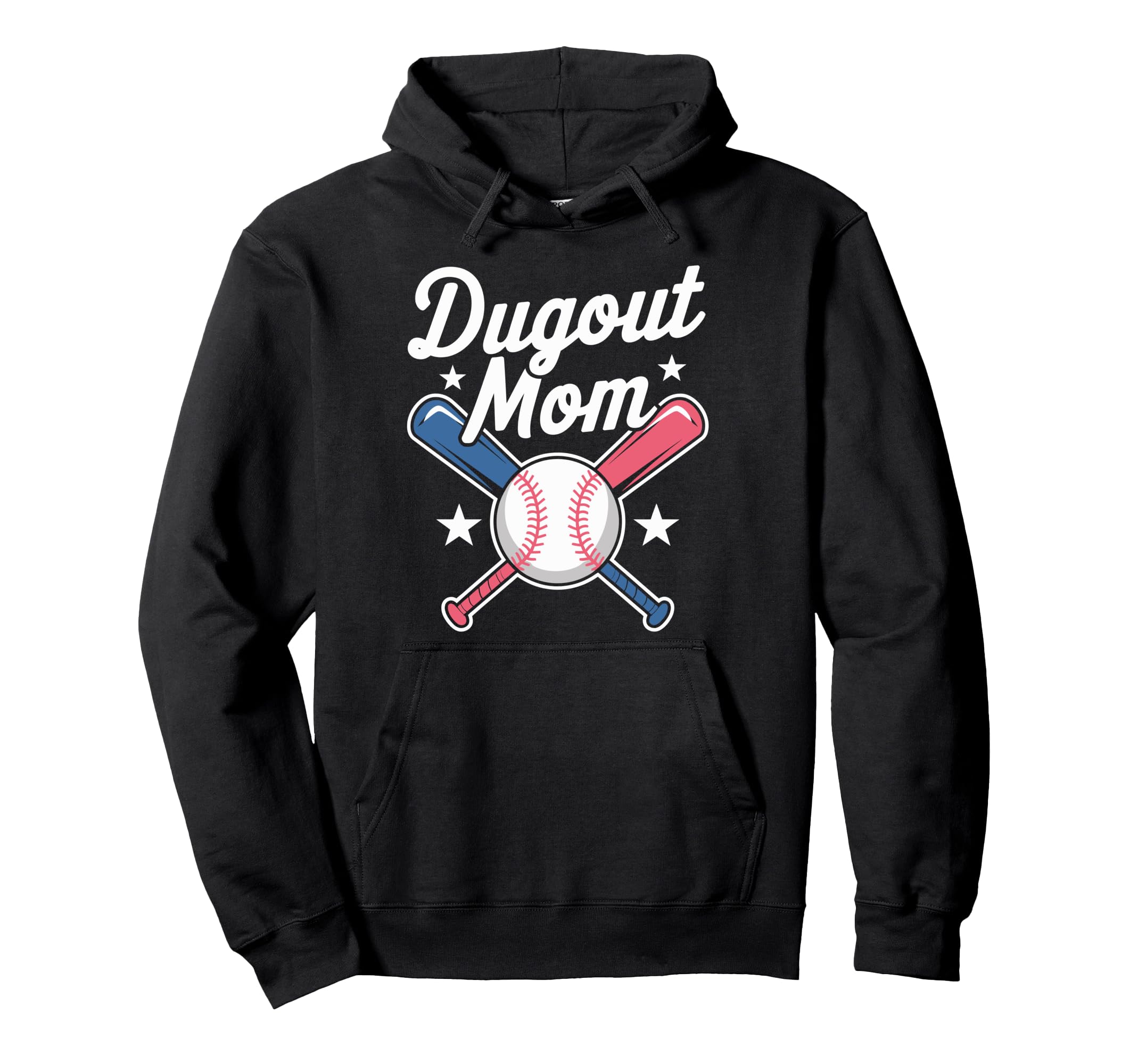 Dugout Mom Baseball Hoodie - Unique Graphic Men Women - T-Shirt, Sweatshirt, Hoodie