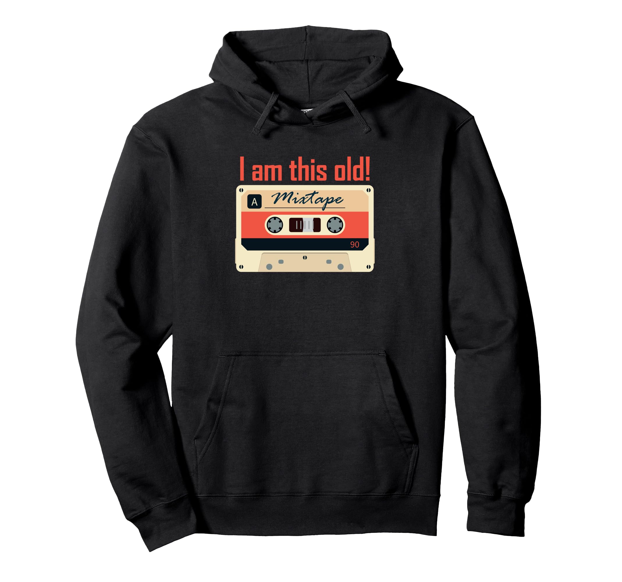 I Am This Old Tech Nostalgia Cassette Hoodie - Custom Art Print for Adults - T-Shirt, Sweatshirt, Hoodie