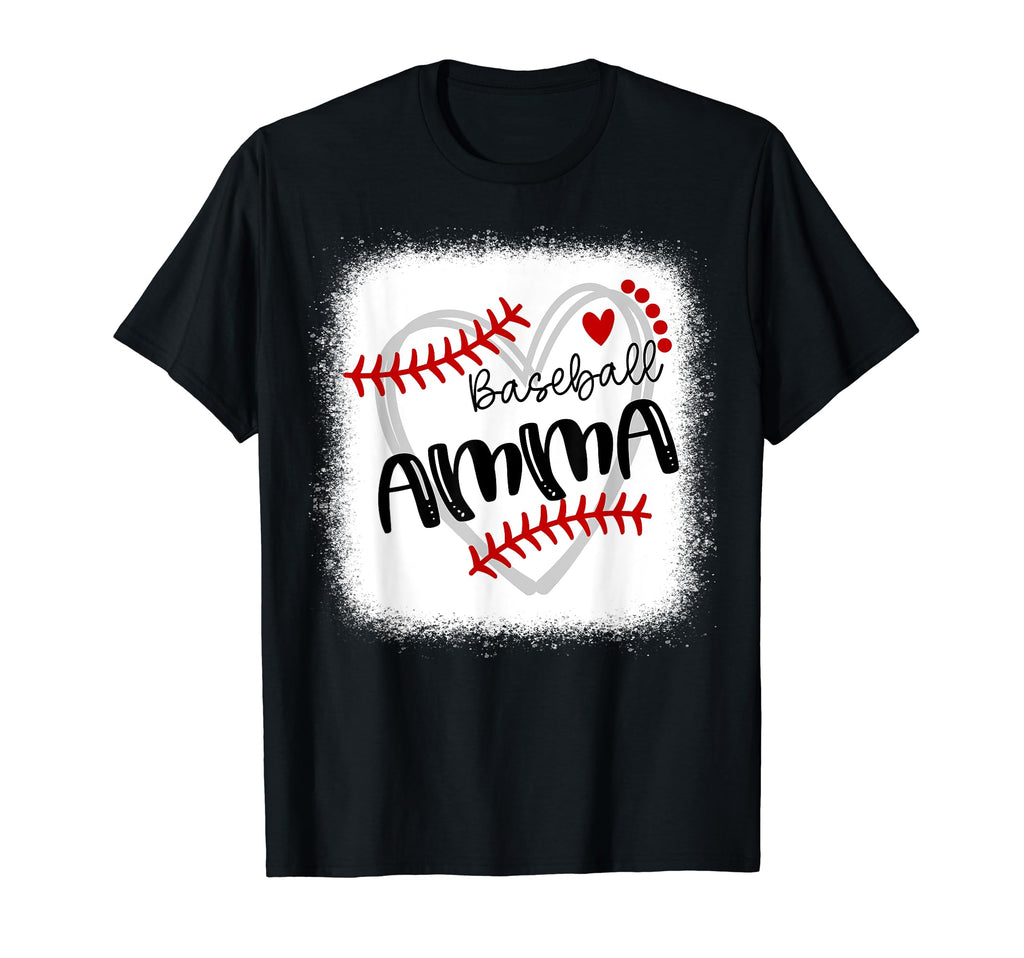 Personalized Baseball Heart Amma Baseball T-Shirt - Graphic Print Unisex - T-Shirt, Sweatshirt, Hoodie