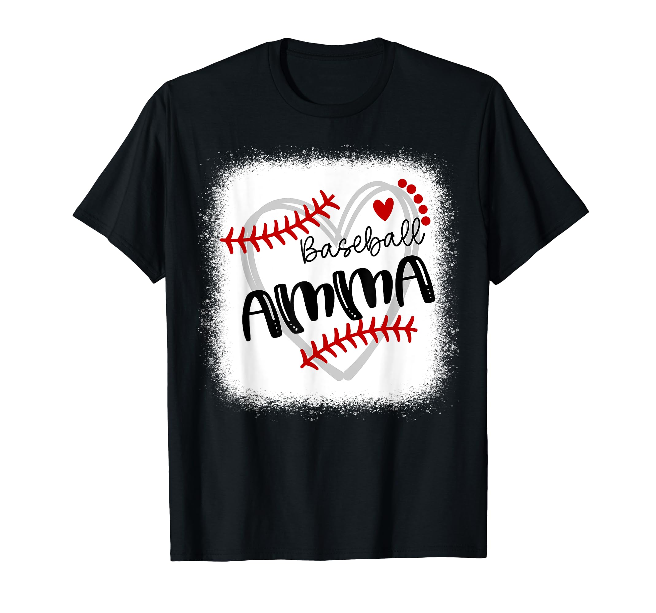 Personalized Baseball Heart Amma Baseball T-Shirt - Graphic Print Unisex - T-Shirt, Sweatshirt, Hoodie