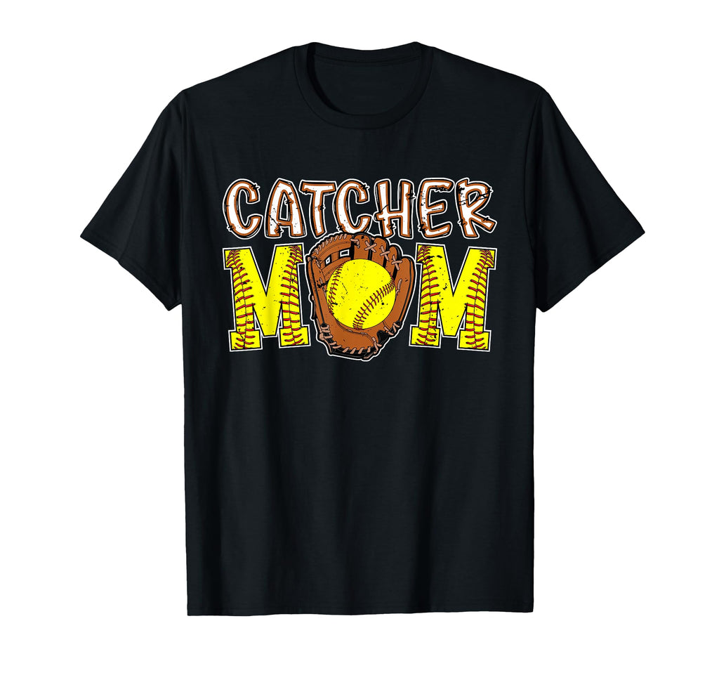 Catcher Mom Softball Catcher Mom T-Shirt - Trendy Graphic for Adults - T-Shirt, Sweatshirt, Hoodie