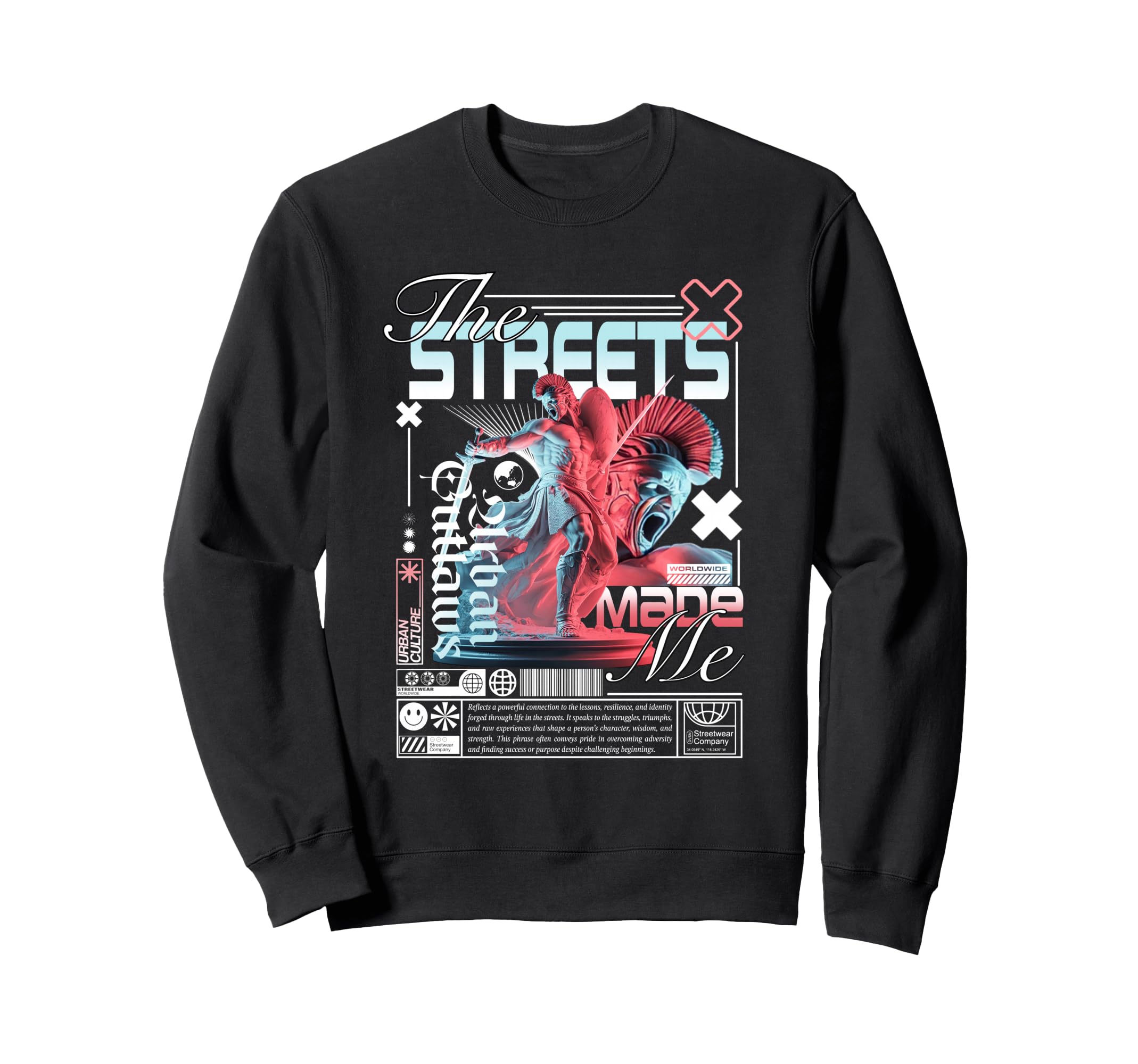 Y2K Streets Bold Urban Sweatshirt - Casual Everyday Wear for Adults - T-Shirt, Sweatshirt, Hoodie