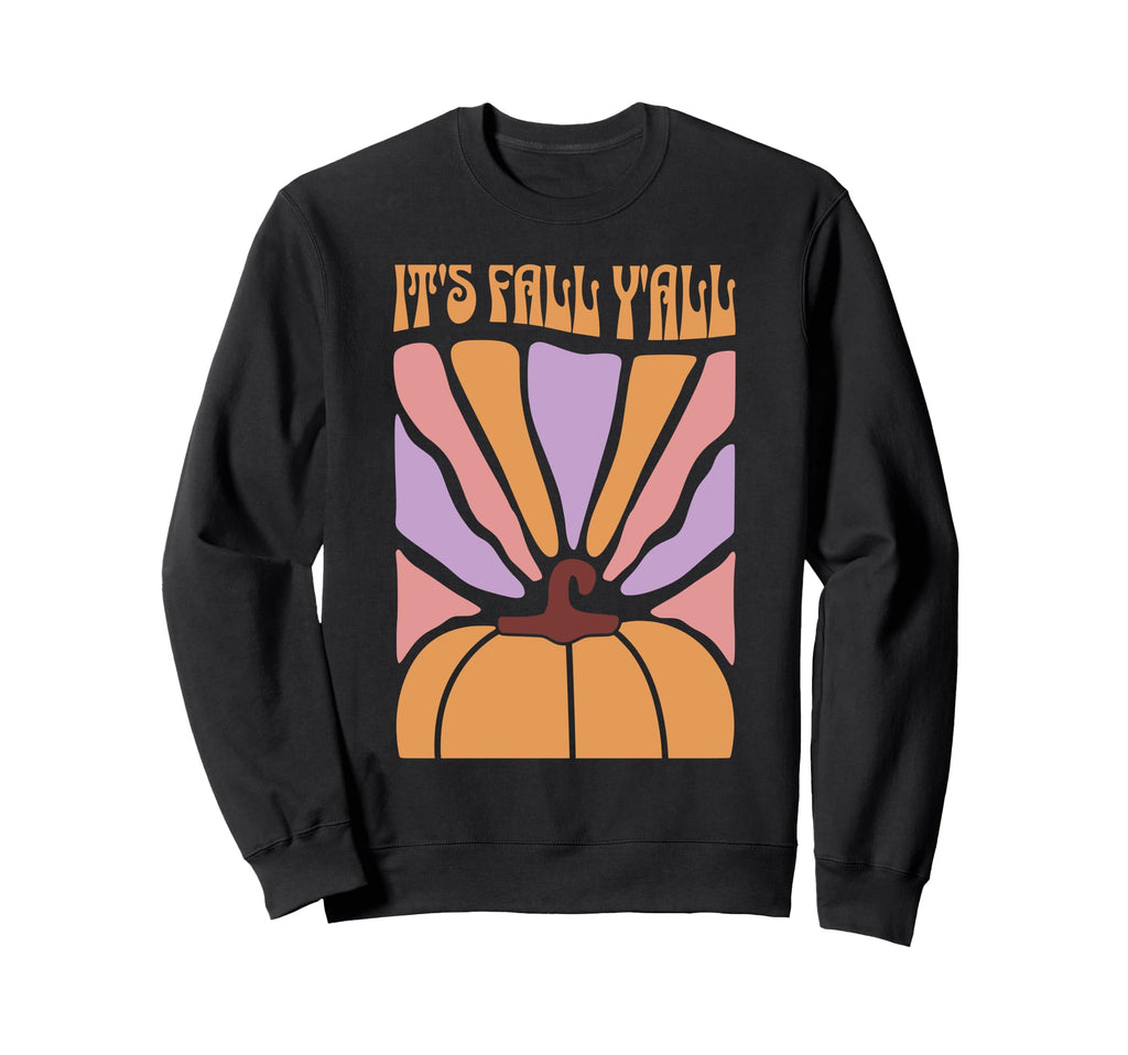 Its Fall Yall Boho Floral Pumpkin Sweatshirt - Trendy Graphic Unisex - T-Shirt, Sweatshirt, Hoodie
