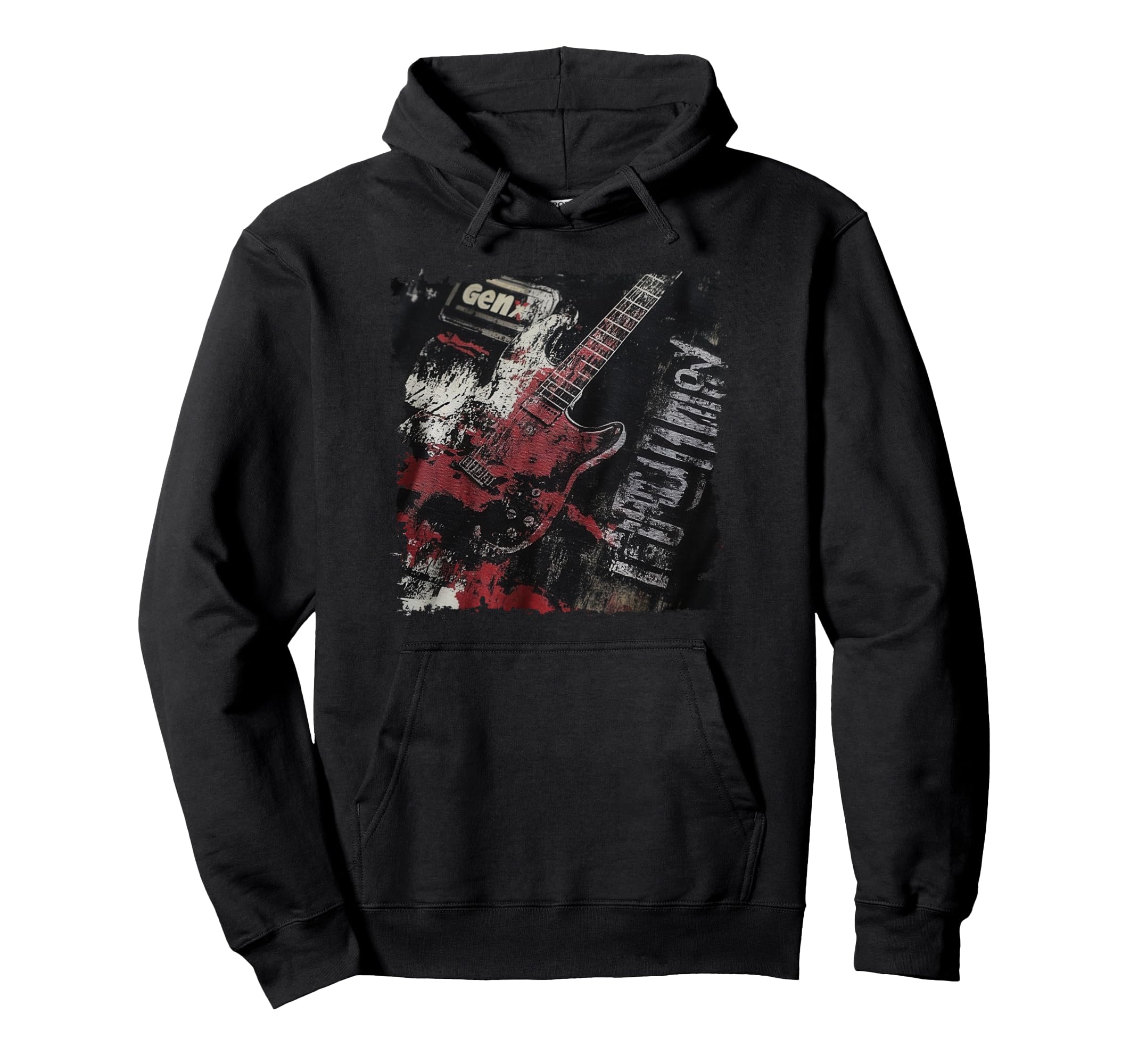 80S 90S Punk Grunge Music Gen X Rocker Hoodie - Unique Graphic Unisex - T-Shirt, Sweatshirt, Hoodie