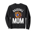 Baseball Mom Usa Flag Sweatshirt - Trendy Graphic for Adults - T-Shirt, Sweatshirt, Hoodie