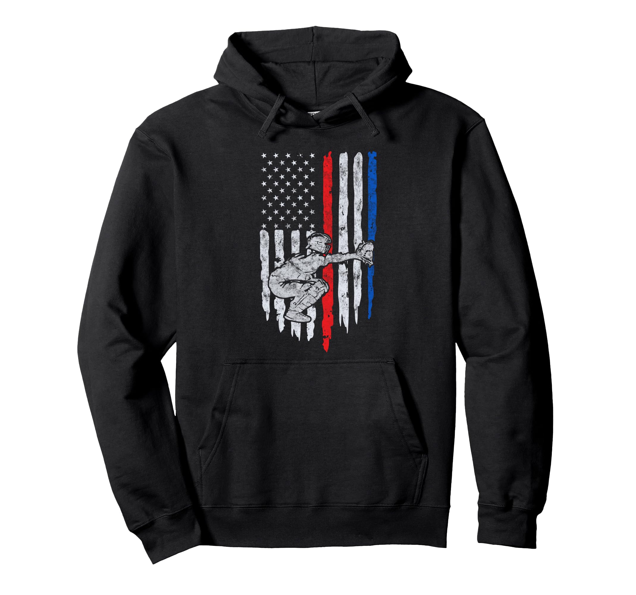 Baseball Us Flag Baseball Dad Player Coach Hoodie - Streetwear Style Unisex - T-Shirt, Sweatshirt, Hoodie