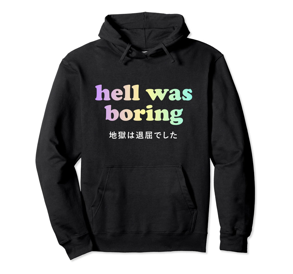 Vaporwave Kawaii Japanese Text Pastel Hoodie - Novelty Apparel for Adults - T-Shirt, Sweatshirt, Hoodie