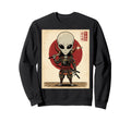 Alien Samurai Warrior Japanese Sweatshirt - Aesthetic Graphic Men Women - T-Shirt, Sweatshirt, Hoodie