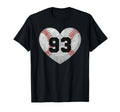 Baseball Number 93 Distressed Heart T-Shirt - Unique Graphic Unisex - T-Shirt, Sweatshirt, Hoodie