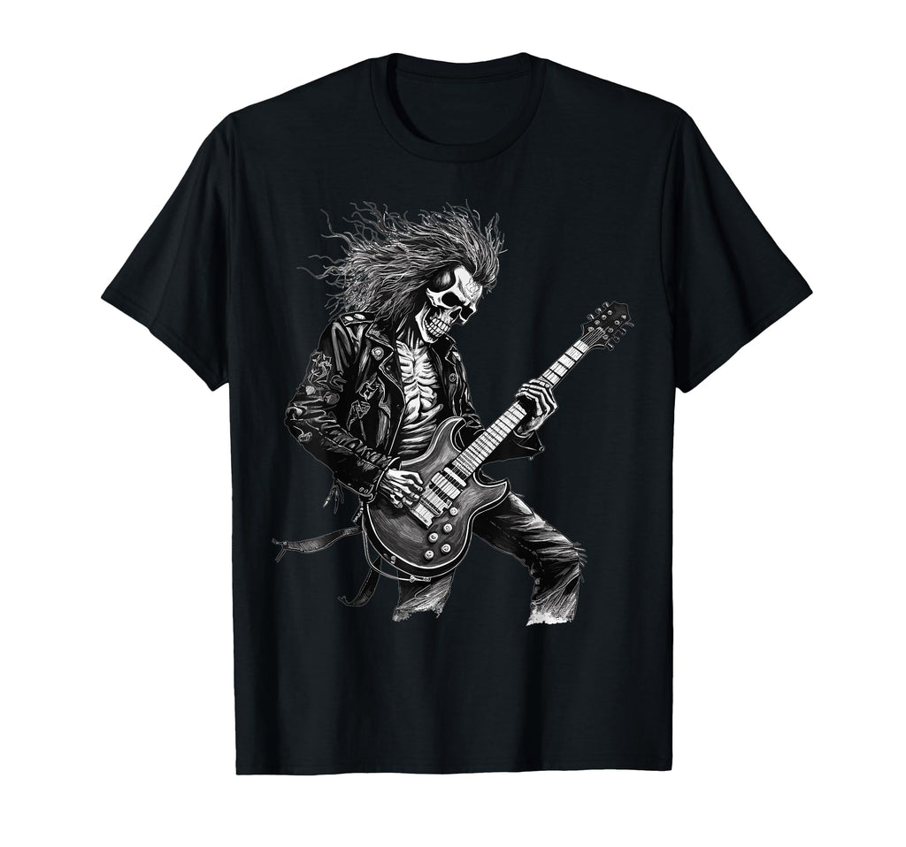 Skeleton Guitar Guy Rock And Roll Band T-Shirt - Trendy Graphic Men Women - T-Shirt, Sweatshirt, Hoodie