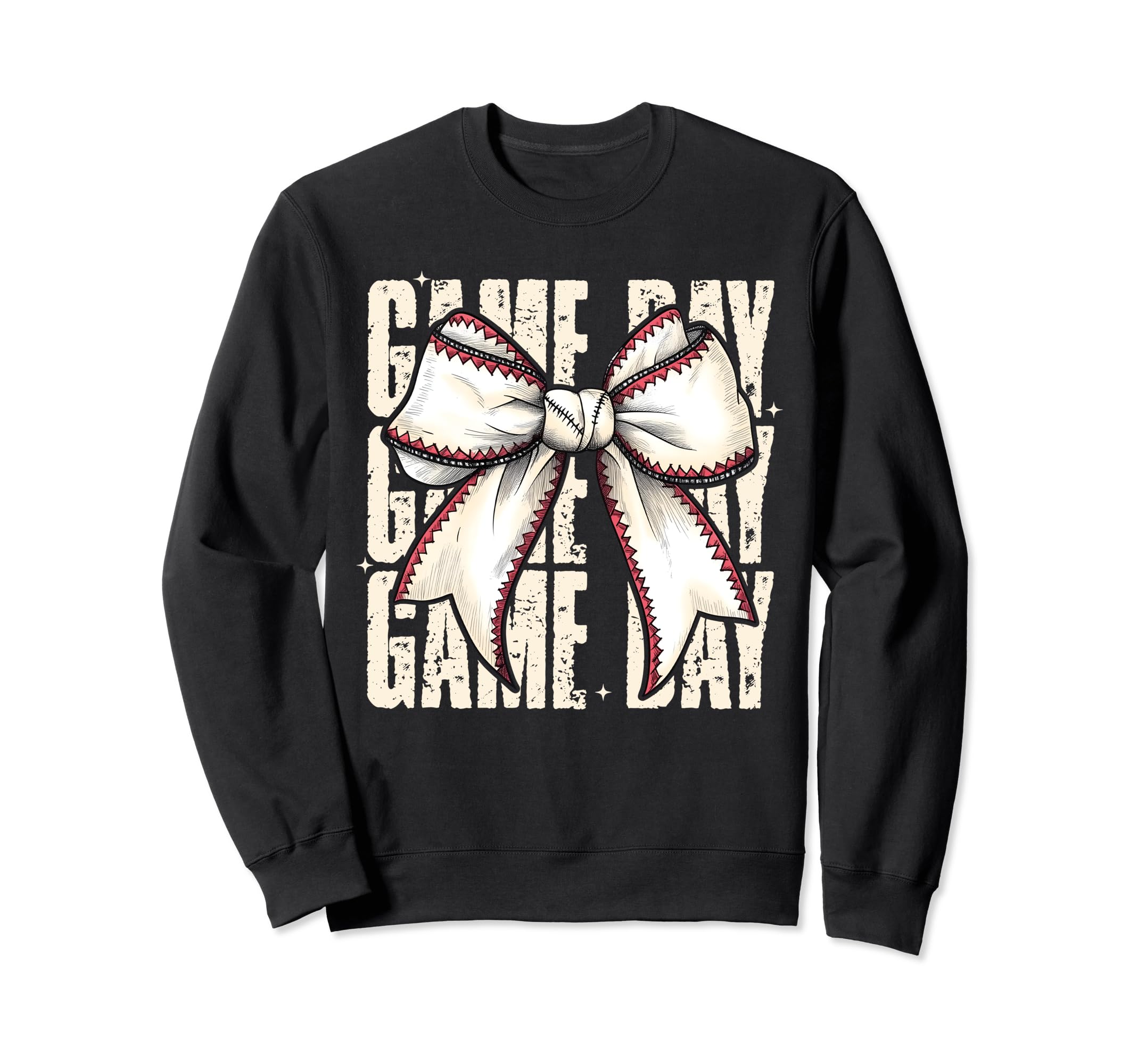 Coquette Bow Baseball Game Day Sweatshirt - Casual Everyday Wear Men Women - T-Shirt, Sweatshirt, Hoodie