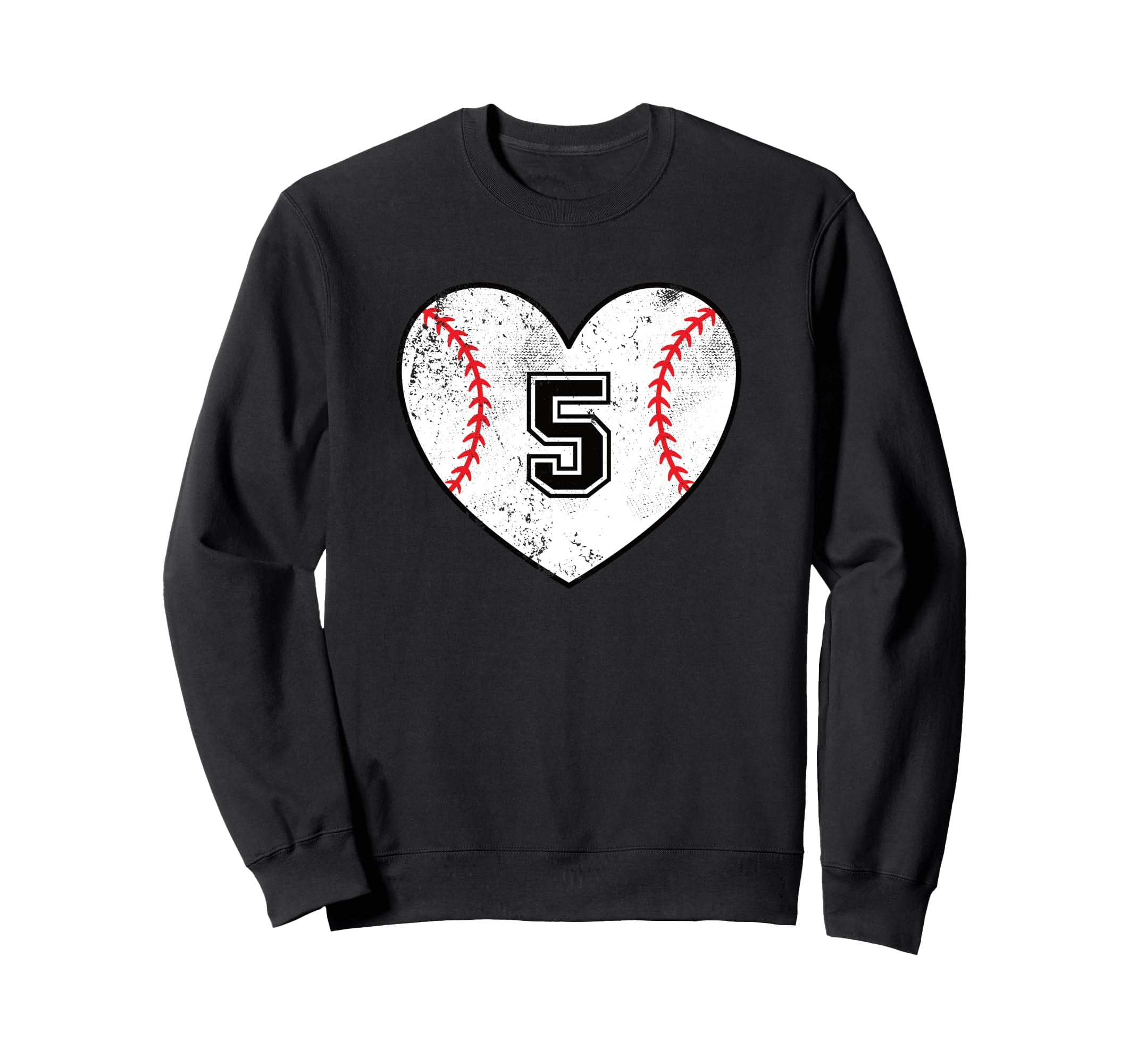 Baseball Heart Player 5 Baseball Sweatshirt - Unique Graphic Men Women - T-Shirt, Sweatshirt, Hoodie
