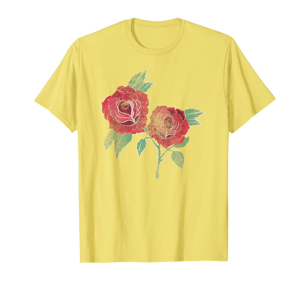 Distressed Red Roses Rose Gardening T-Shirt - Minimalist Print Unisex - T-Shirt, Sweatshirt, Hoodie