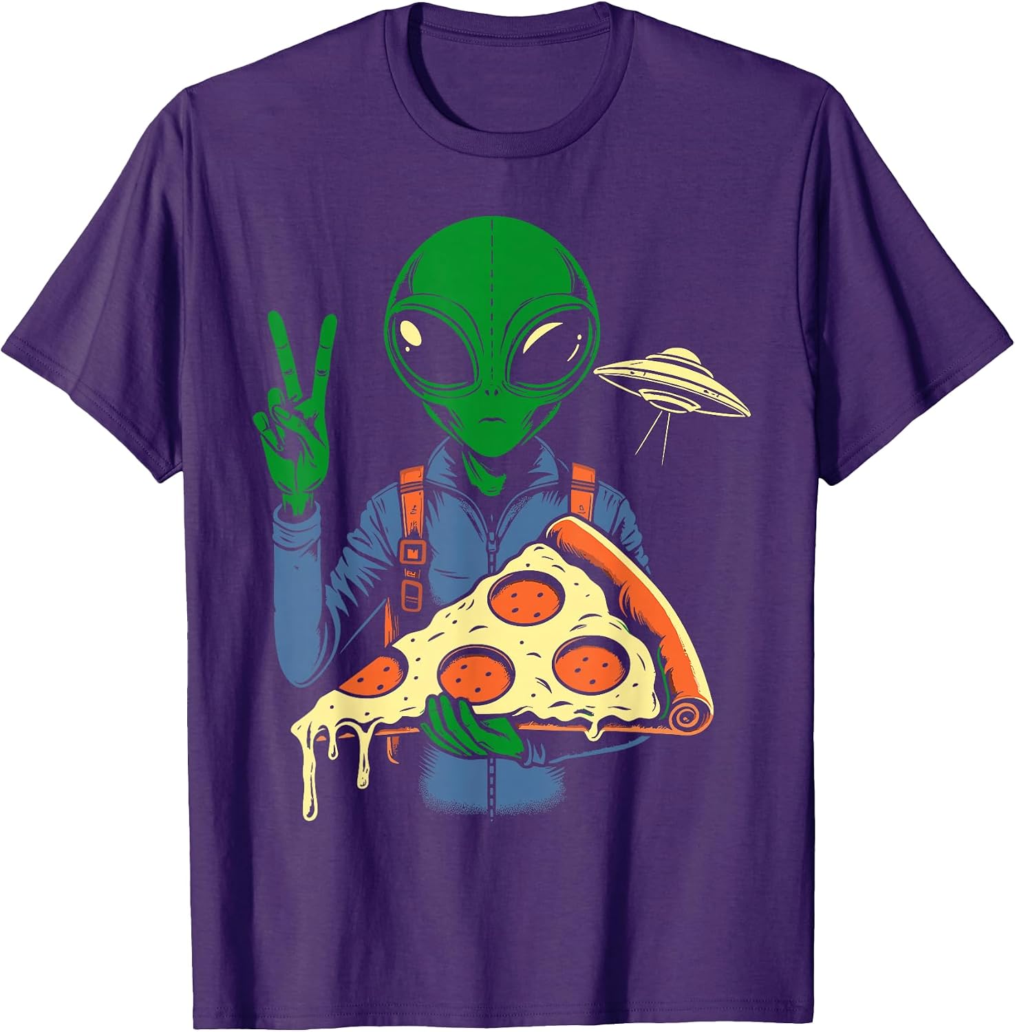 Alien pizza - Adult & Kids T-Shirts, Sweatshirts & Hoodies apparel design preview 1