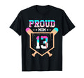 Proud Mom Baseball Player Number 13 T-Shirt - Custom Art Print for Adults - T-Shirt, Sweatshirt, Hoodie