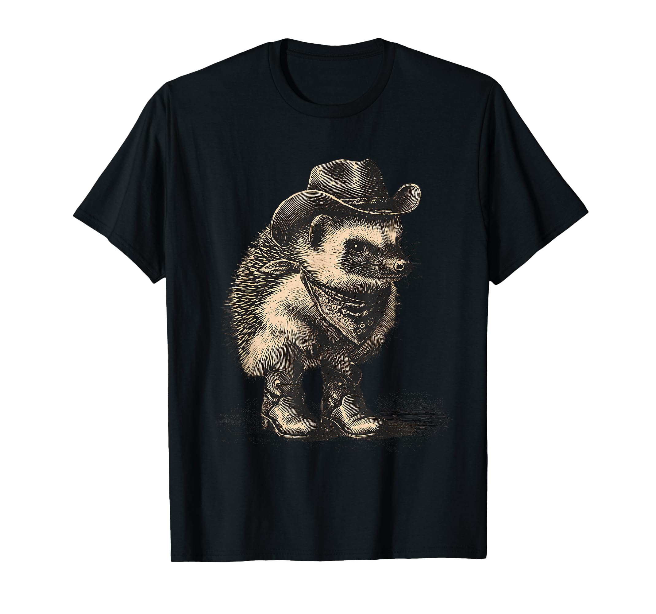 Hedgehog Cowboy Rodeo Cowgirl T-Shirt - Aesthetic Graphic Men Women - T-Shirt, Sweatshirt, Hoodie