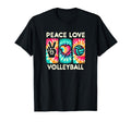 Volleyball Teens Peace Love Volleyball T-Shirt - Unique Graphic Unisex - T-Shirt, Sweatshirt, Hoodie