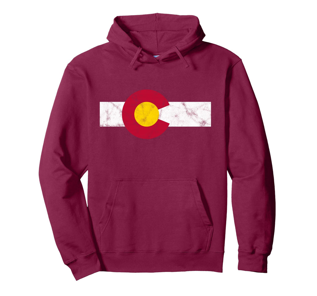 Colorado Flag Distressed Sweatshirt - Casual Everyday Wear Men Women - T-Shirt, Sweatshirt, Hoodie
