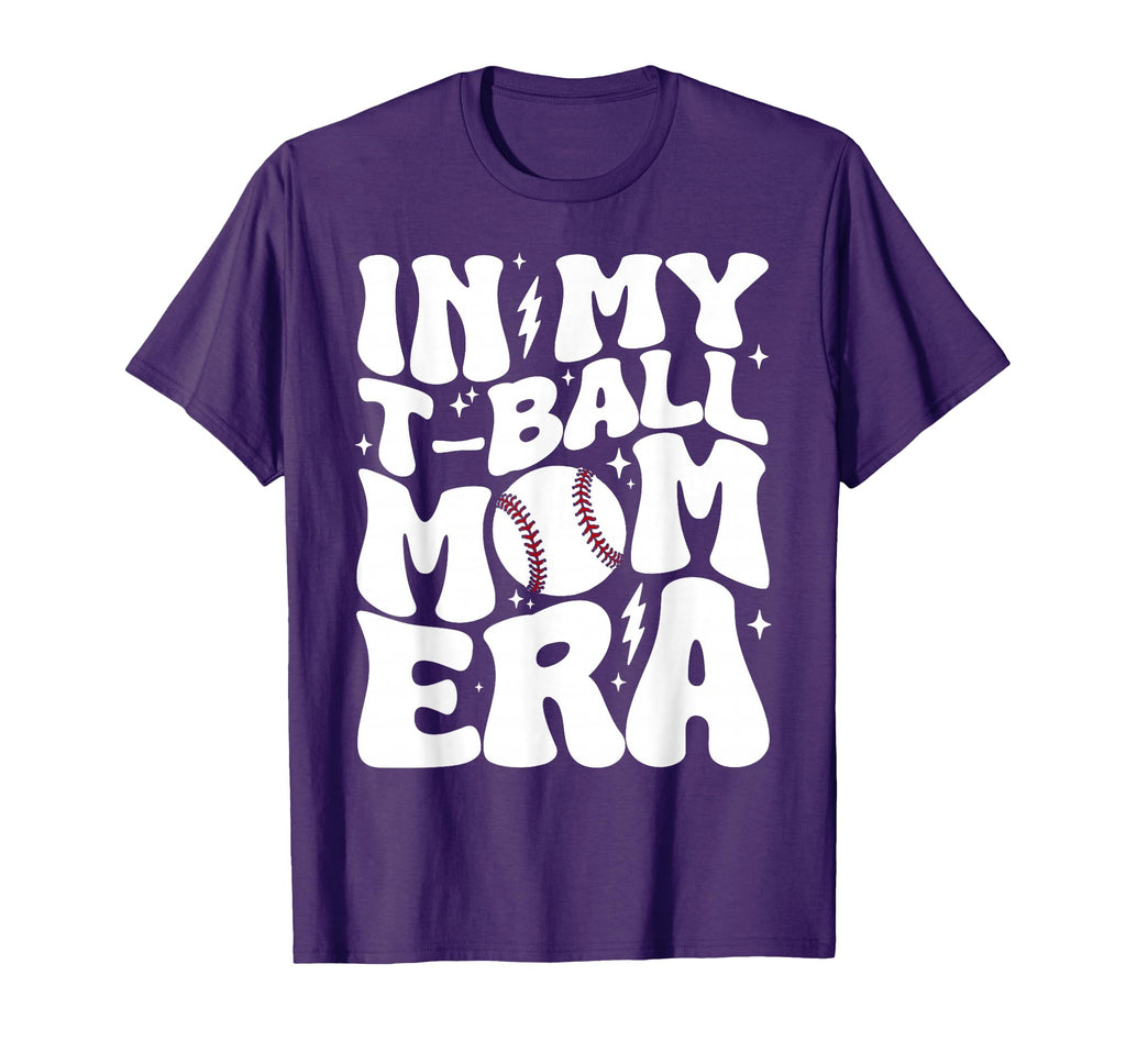 My T Ball Mom Era Groovy Funny T-Shirt - Casual Everyday Wear for Adults - T-Shirt, Sweatshirt, Hoodie