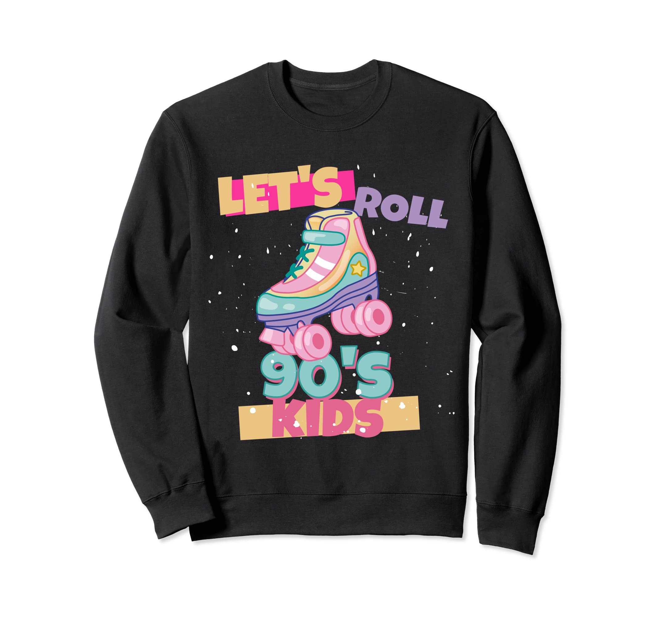 90S 1990 Roller Skate Skater Sweatshirt - Unique Graphic for Adults - T-Shirt, Sweatshirt, Hoodie