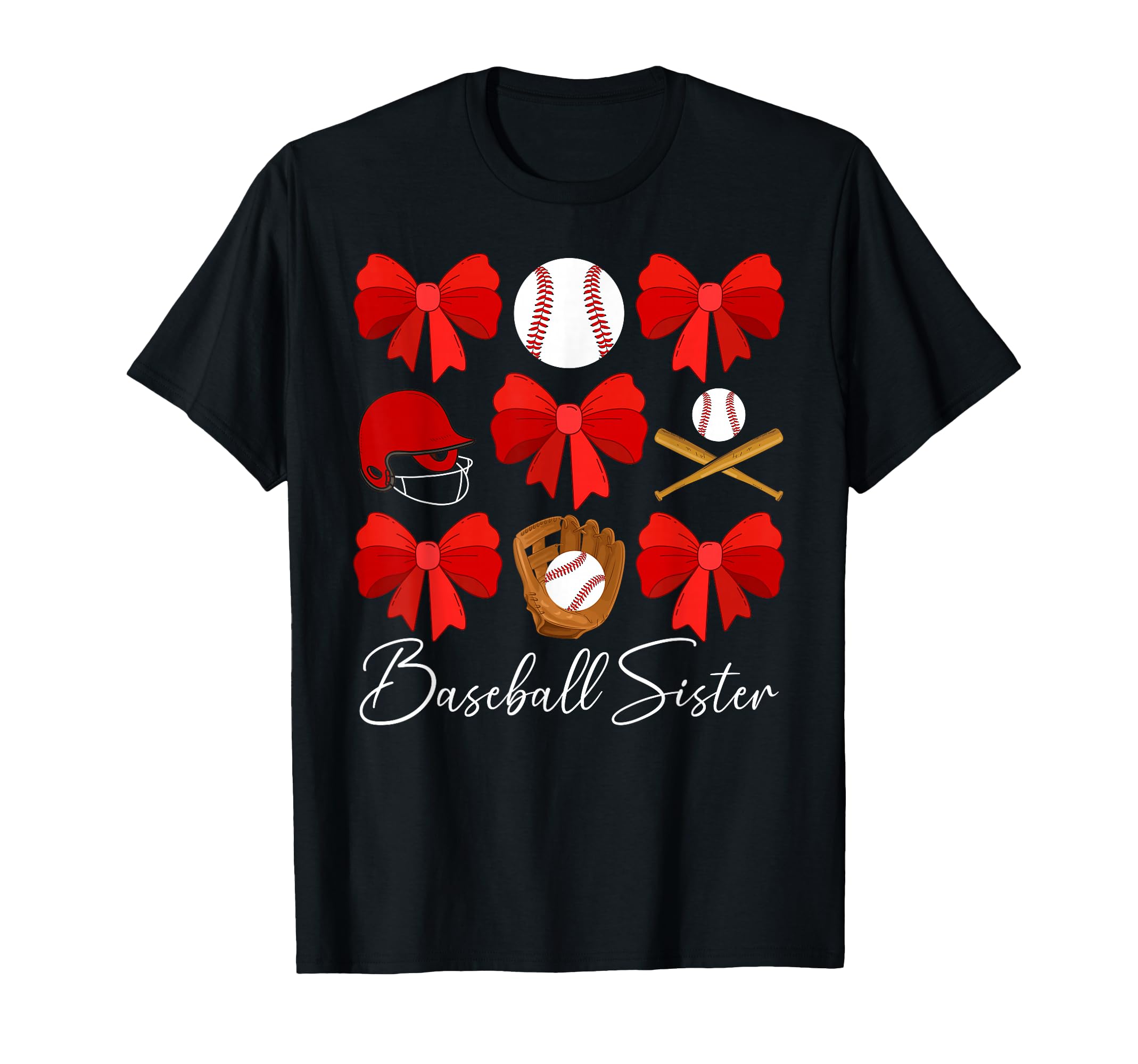 Baseball Sister Coquette Sister Baseball T-Shirt - Graphic Print Men Women - T-Shirt, Sweatshirt, Hoodie