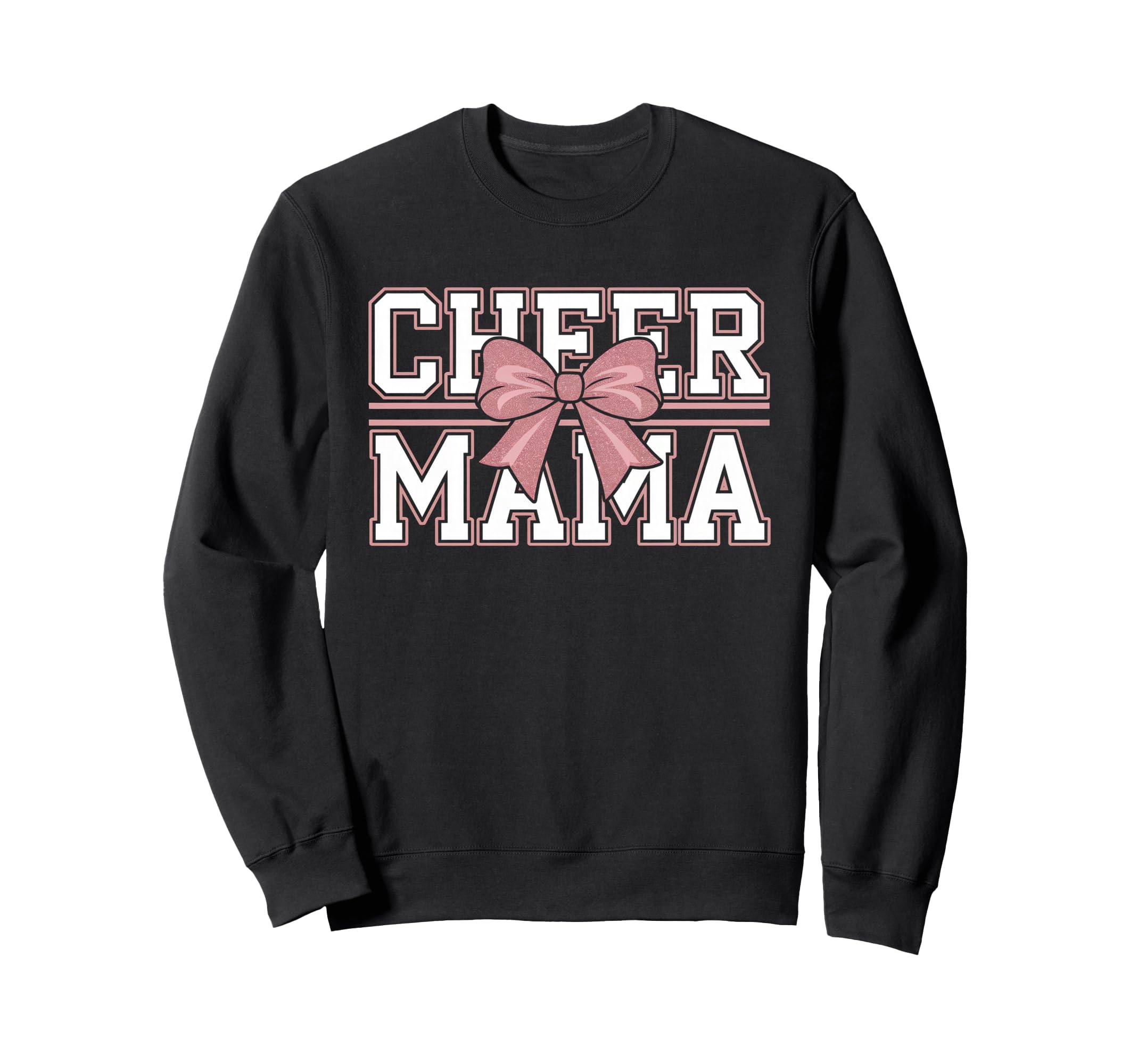 Cheer Mom Mother Bow Sweatshirt - Casual Everyday Wear Men Women - T-Shirt, Sweatshirt, Hoodie