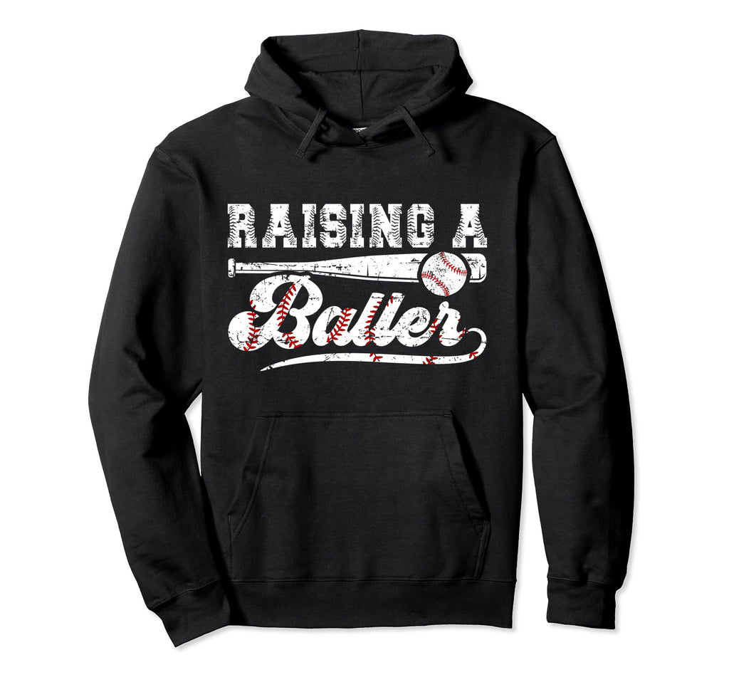 Raising Baller Baseball Dad Baseball Hoodie - Streetwear Style Unisex - T-Shirt, Sweatshirt, Hoodie