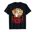 My Heart Is That Field Kawaii Baseball T-Shirt - Unique Graphic for Adults - T-Shirt, Sweatshirt, Hoodie