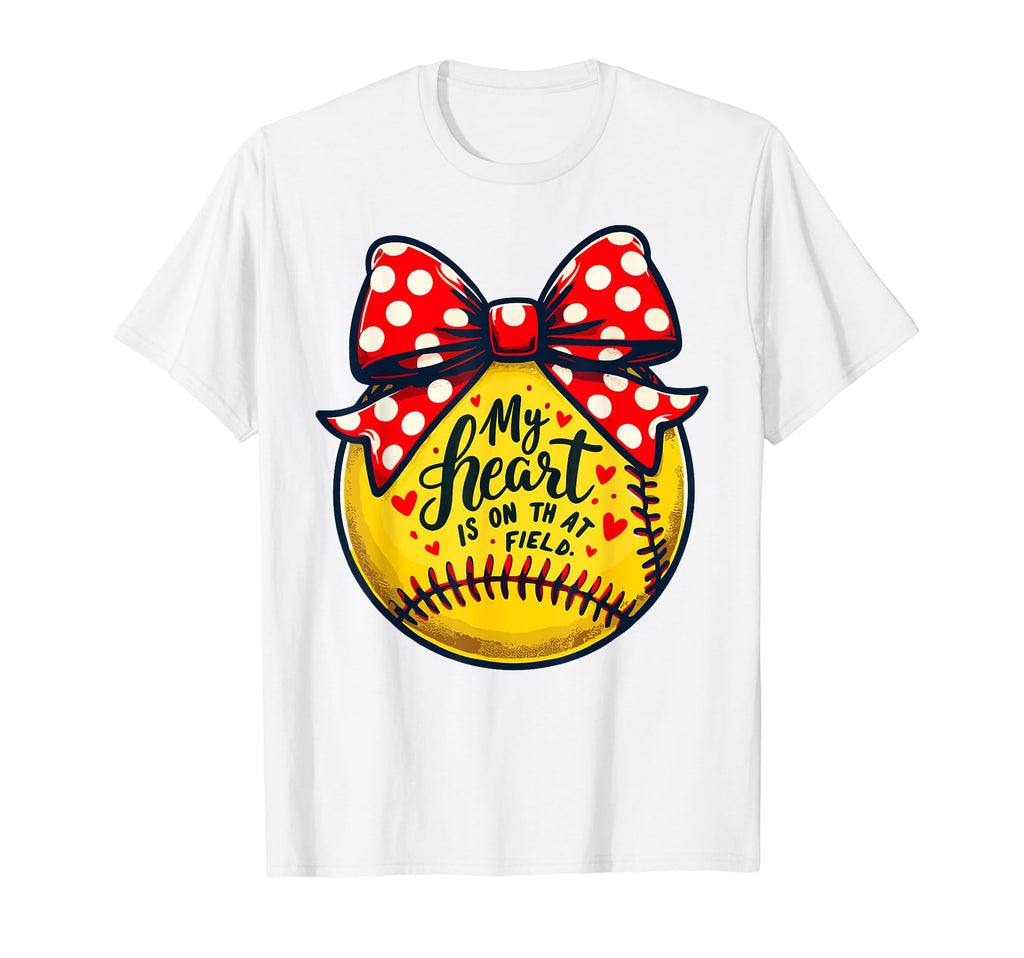 My Heart Is That Field Baseball Softball T-Shirt - Minimalist Print Unisex - T-Shirt, Sweatshirt, Hoodie