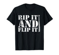 Rip It And Flip It Baseball T-Shirt - Fun Novelty Design for Adults - T-Shirt, Sweatshirt, Hoodie