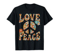 Love Peace Sign Hippie Flower T-Shirt - Fun Novelty Design for Adults - T-Shirt, Sweatshirt, Hoodie
